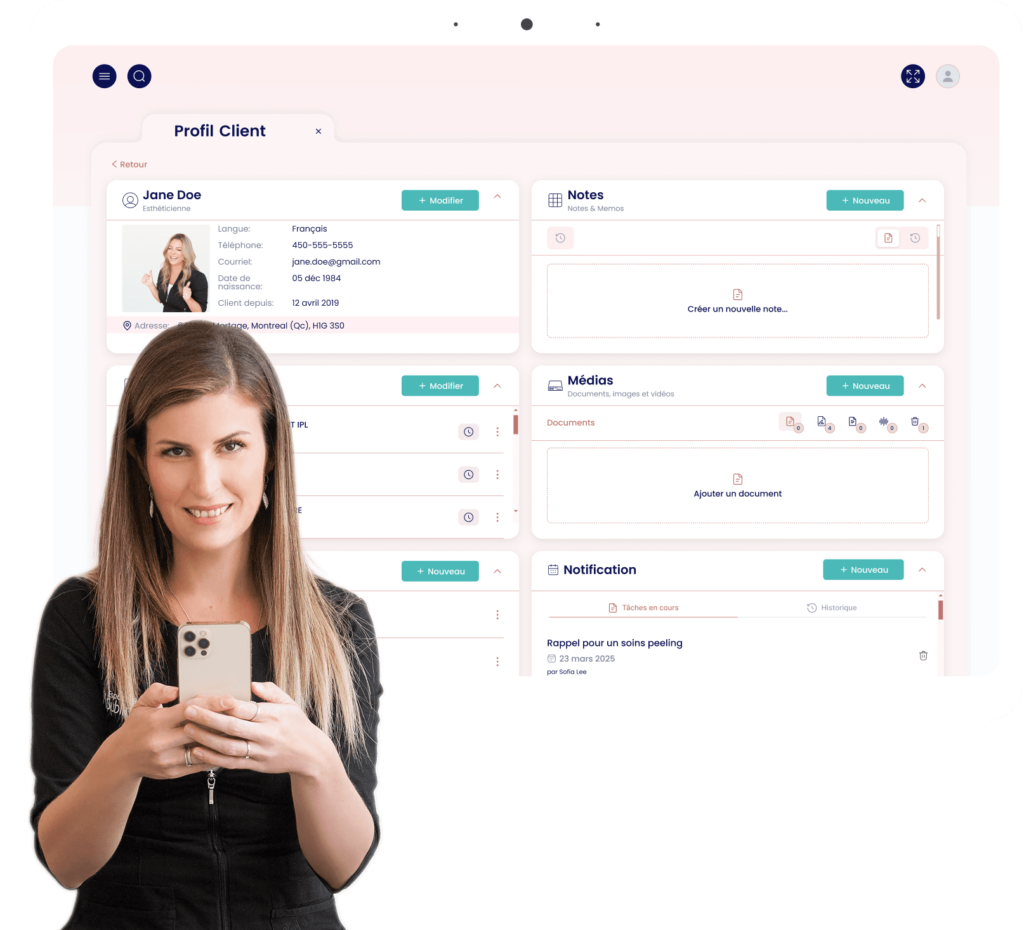 All-in-one esthetic software for digital client records and forms